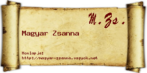 Magyar Zsanna névjegykártya